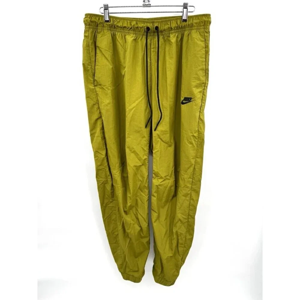 Nike Men's Tech Woven Straight Leg Pants Joggers Pacific Moss Green Size Medium